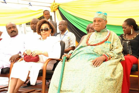 From right: Chief Igbinedion and his partner @ the Sod Cutting ceremony