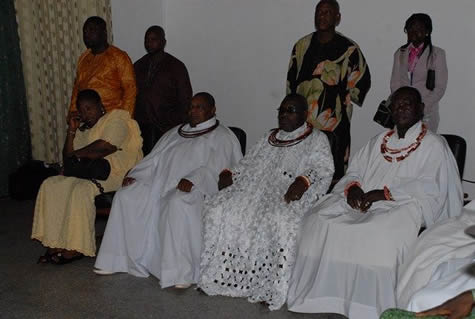 A cross-section of Chief Igbinedion's entourage seated